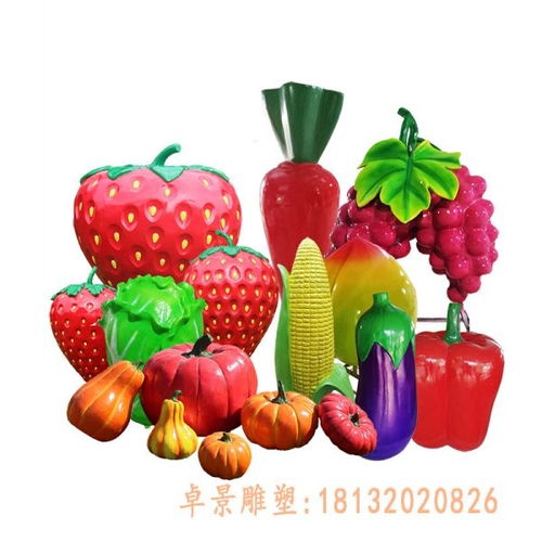 玻璃鋼仿真卡通蔬菜水果雕塑的藝術(shù)與生產(chǎn) 吉安樹脂雕塑廠的多元風采